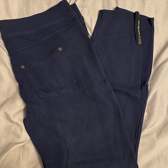 Navy Stretchy Skinny Pant - Picture 1 of 3
